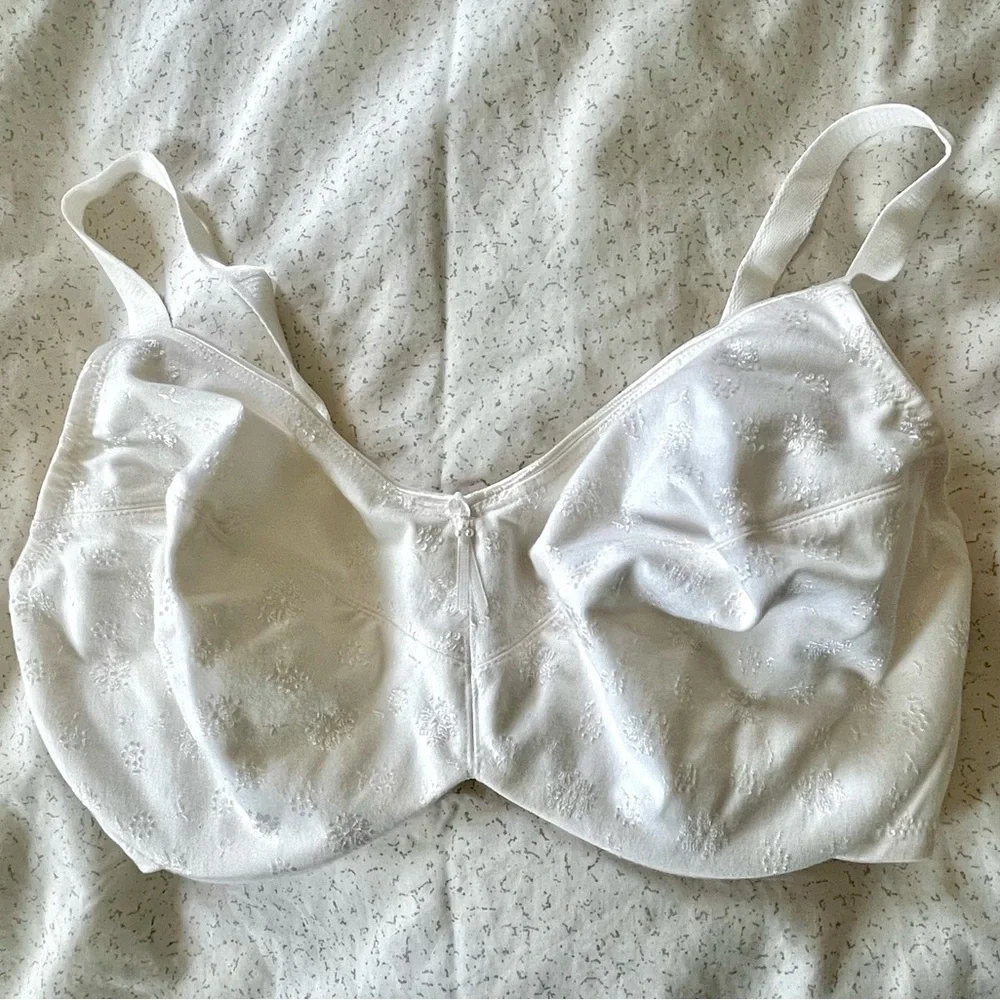 NEW Wacoal 36DD Cotton White Underwire Bra - Picture 2 of 10